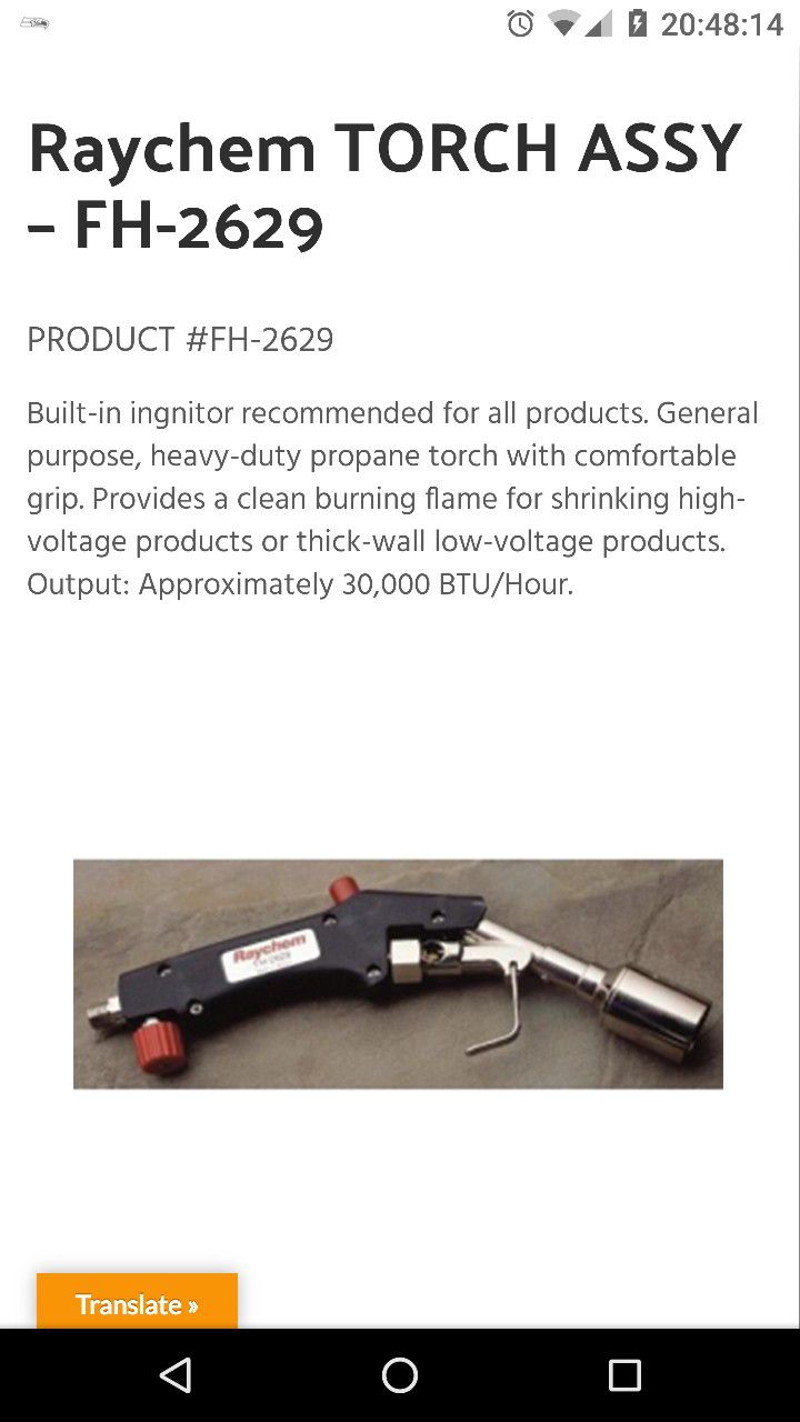 FH-2629 Torch Assy $30 Brand New