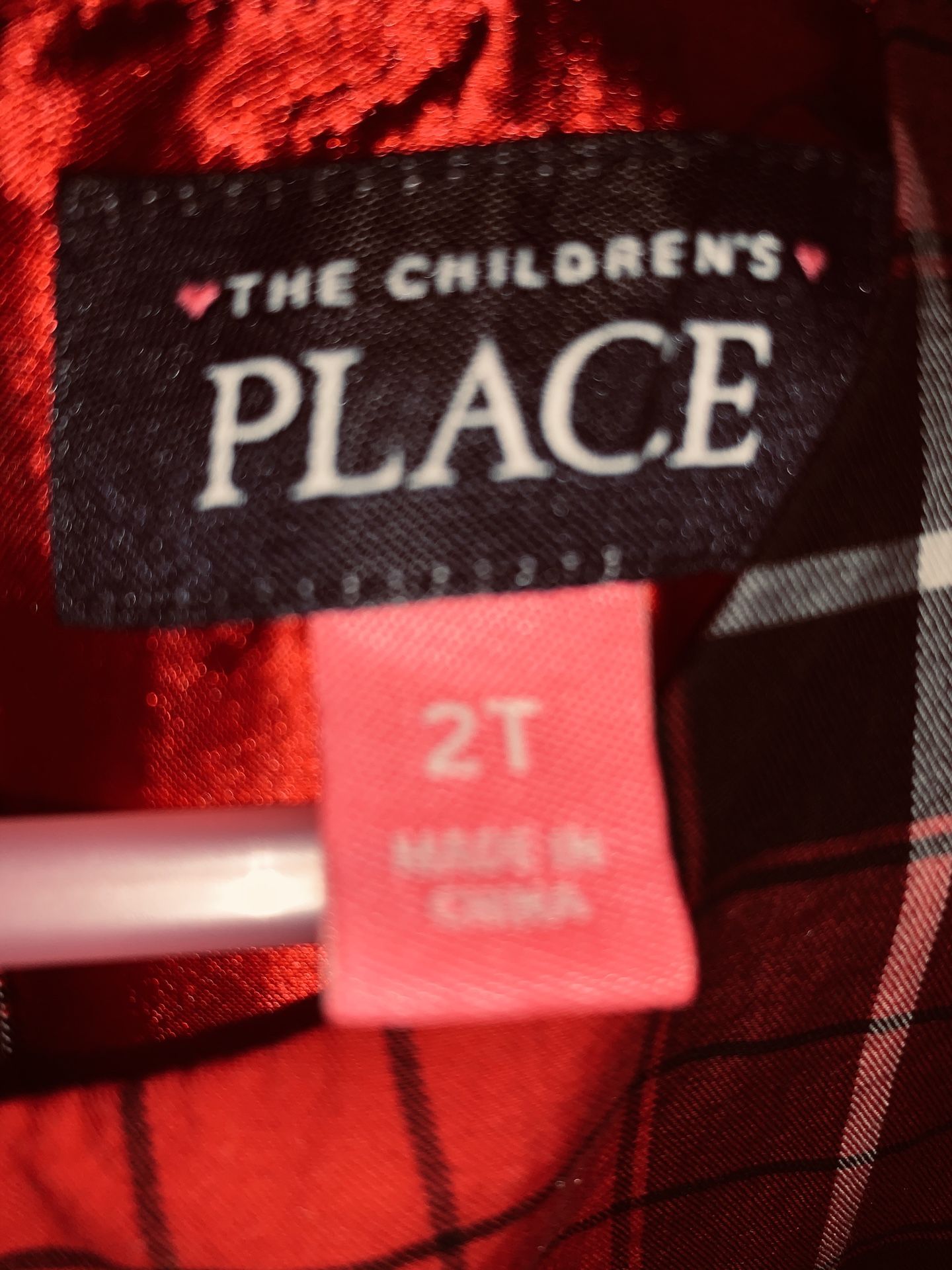 Red/Black plaid dress-2T