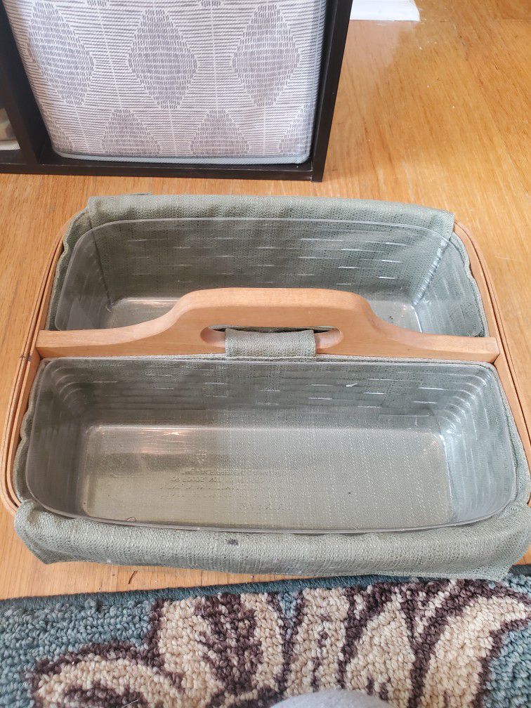 Longaberger Basket With Plastic Liners