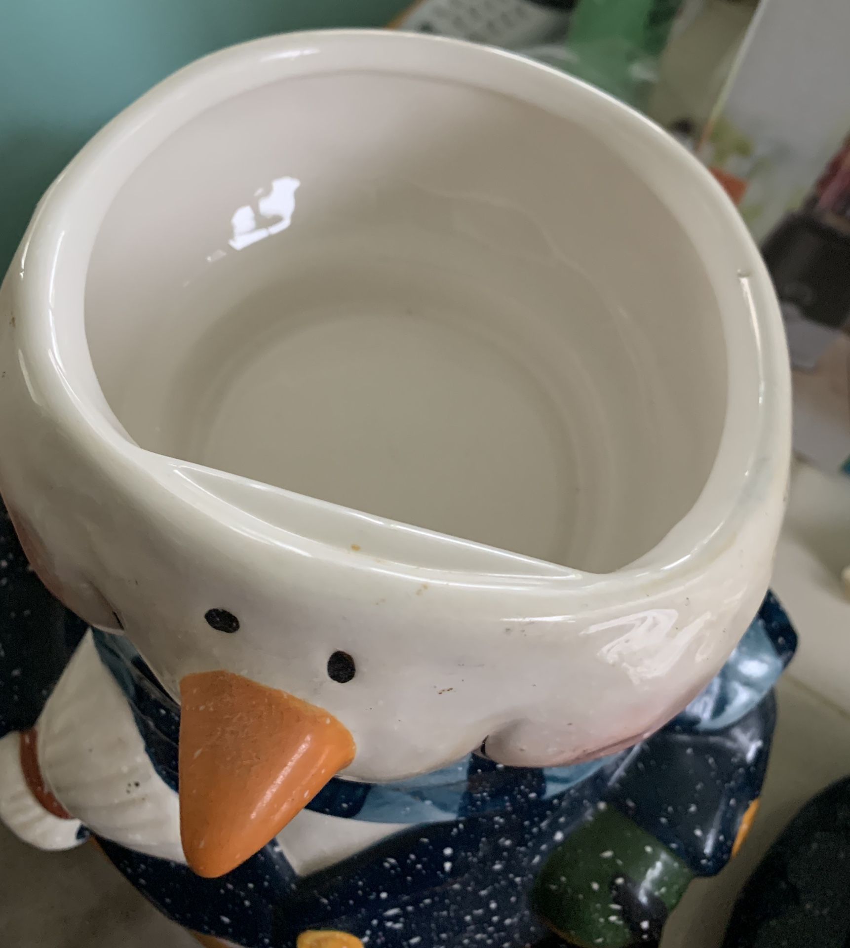 Snowman cookie jar
