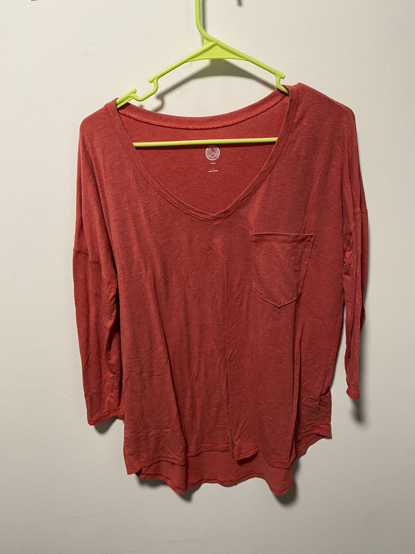 Womens Red Casual Comfy Blouse 