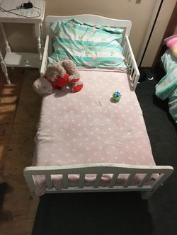 Toddler Crib Never Used Comes With Matt And New Fitted Sheets  Thumbnail