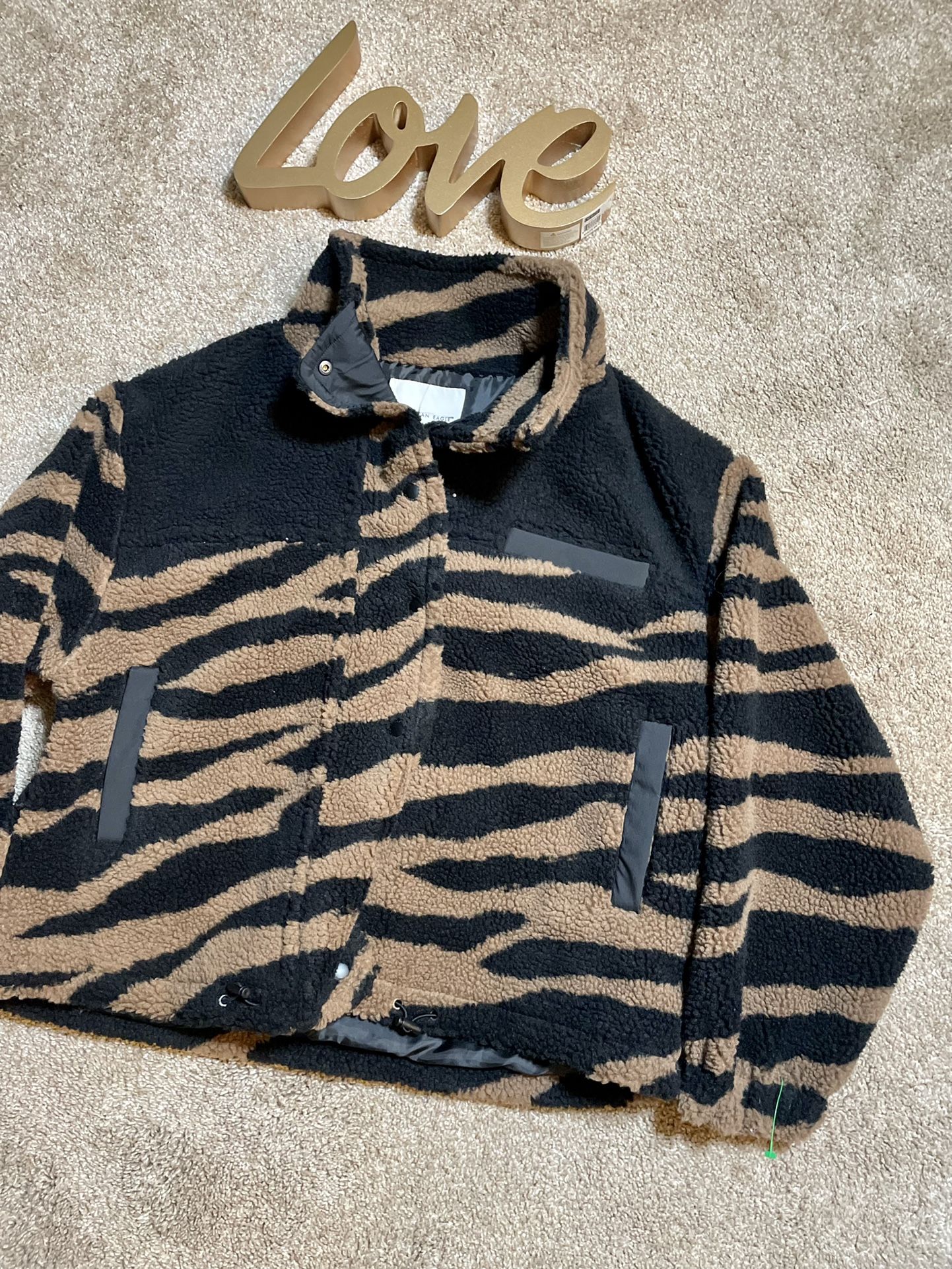 American Eagle COLORBLOCKED SHERPA JACKET