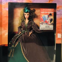 NEW Barbie Scarlett O'Hara Doll -Hollywood Legends Collection Green Drapes Thumbnail