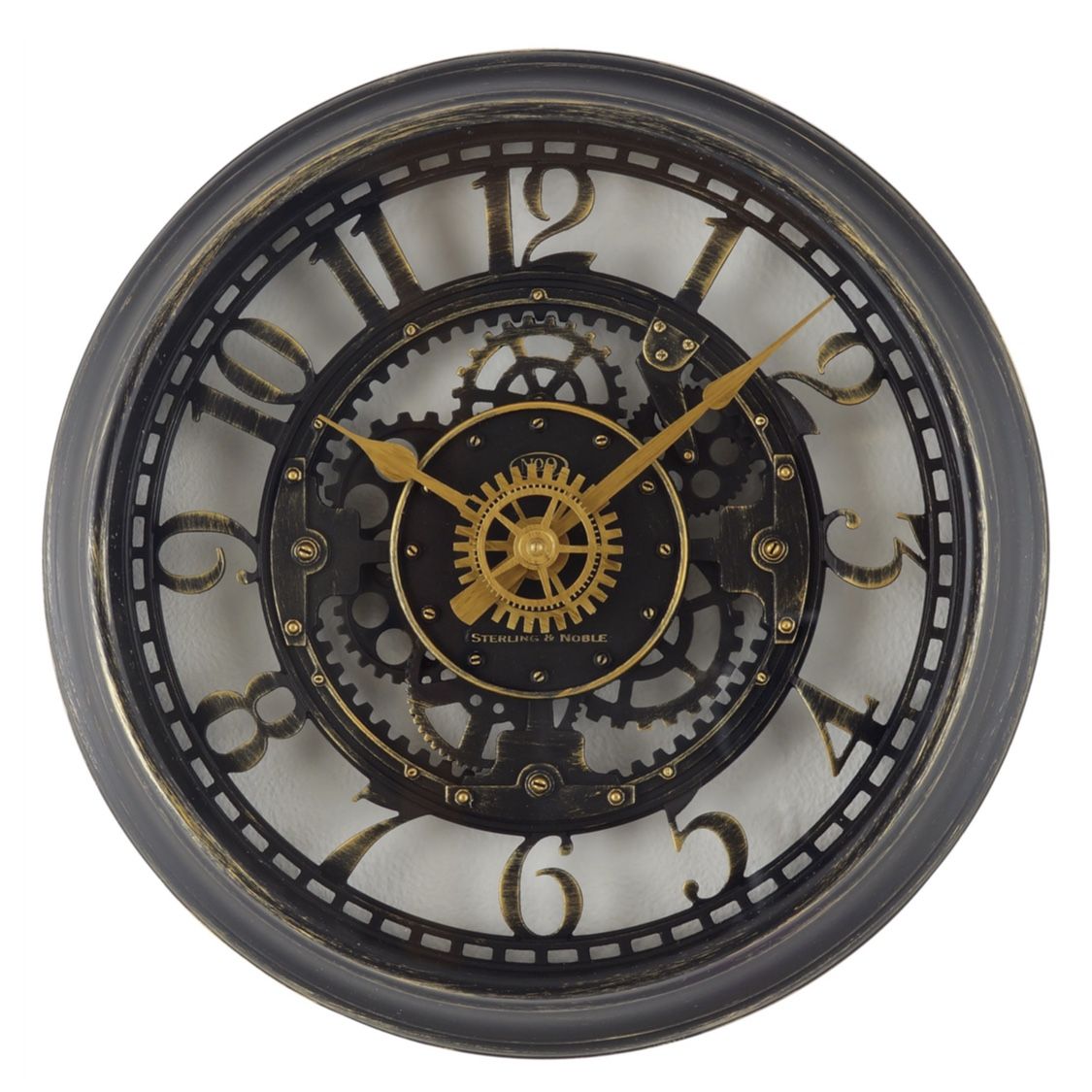 NEW 11.5" Modern Industrial Gear Wall Clock Living Room, Kitchen, Office, Bedroom, Dining Room, Bathroom