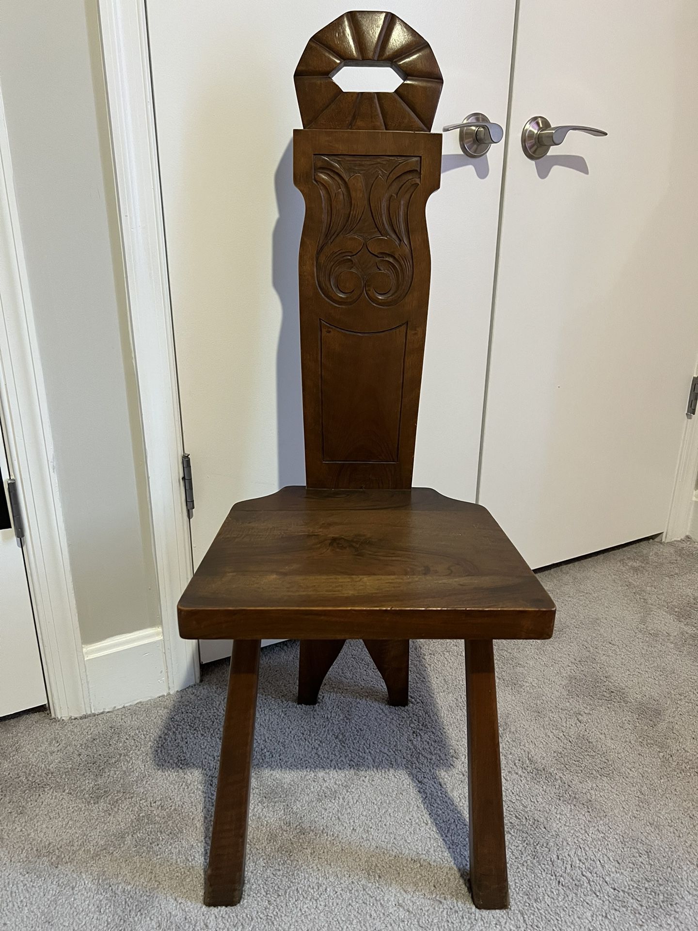 Antique Castillian Solid Wood Chair