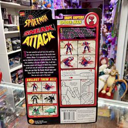 Vintage 1998 Toy Biz Shape Shifters Spider-Man Action Figure Toy NIB - Transforms Into Mega Mutant Monster Spider Thumbnail