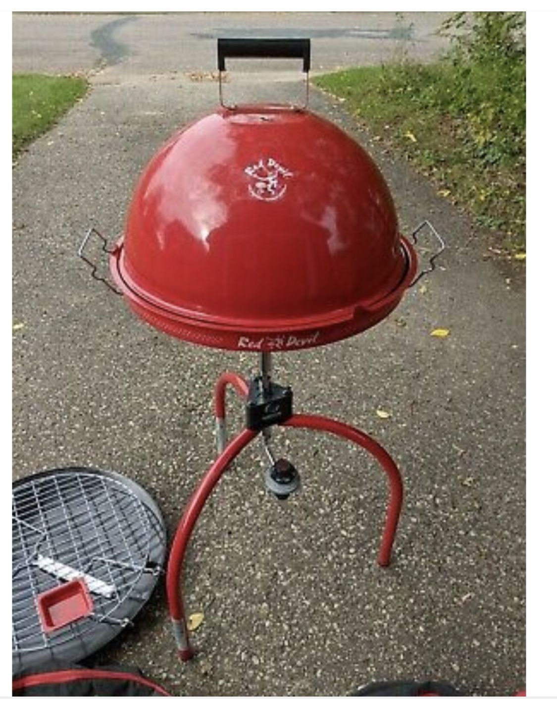 Vintage 1990 Red Devil Portable Outdoor Kitchen Grill BBQ Cooker Never