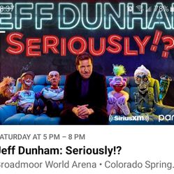 2 Jeff Dunham Tickets 10/23/21 @ Broadmoor World Arena  Thumbnail