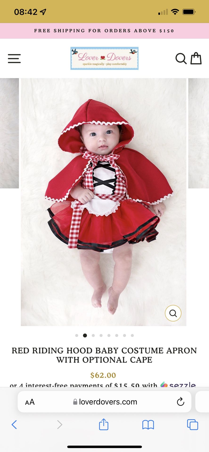 Red Riding Hood Baby Costume