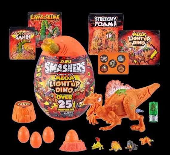 Smashers Mega Light up Dino (with over25 Surprises!) by ZURU