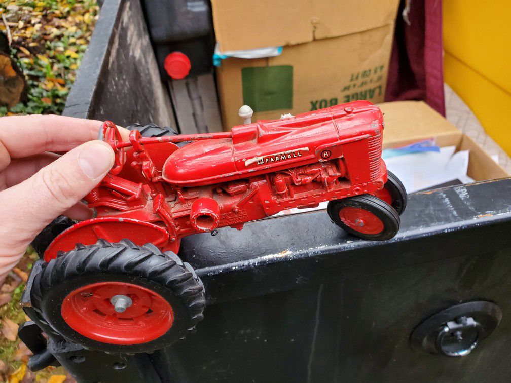 Farmall Collectible Red Metal Tractor