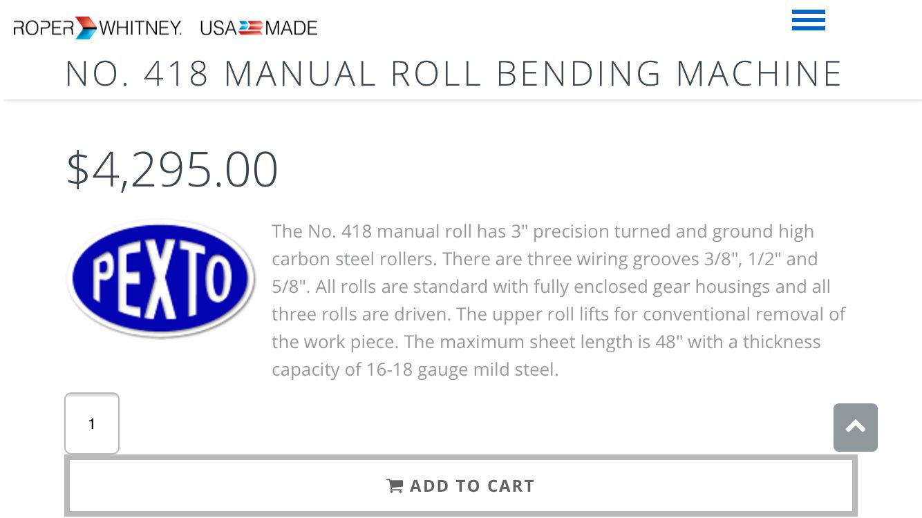 Manual Roll Bending Machine 