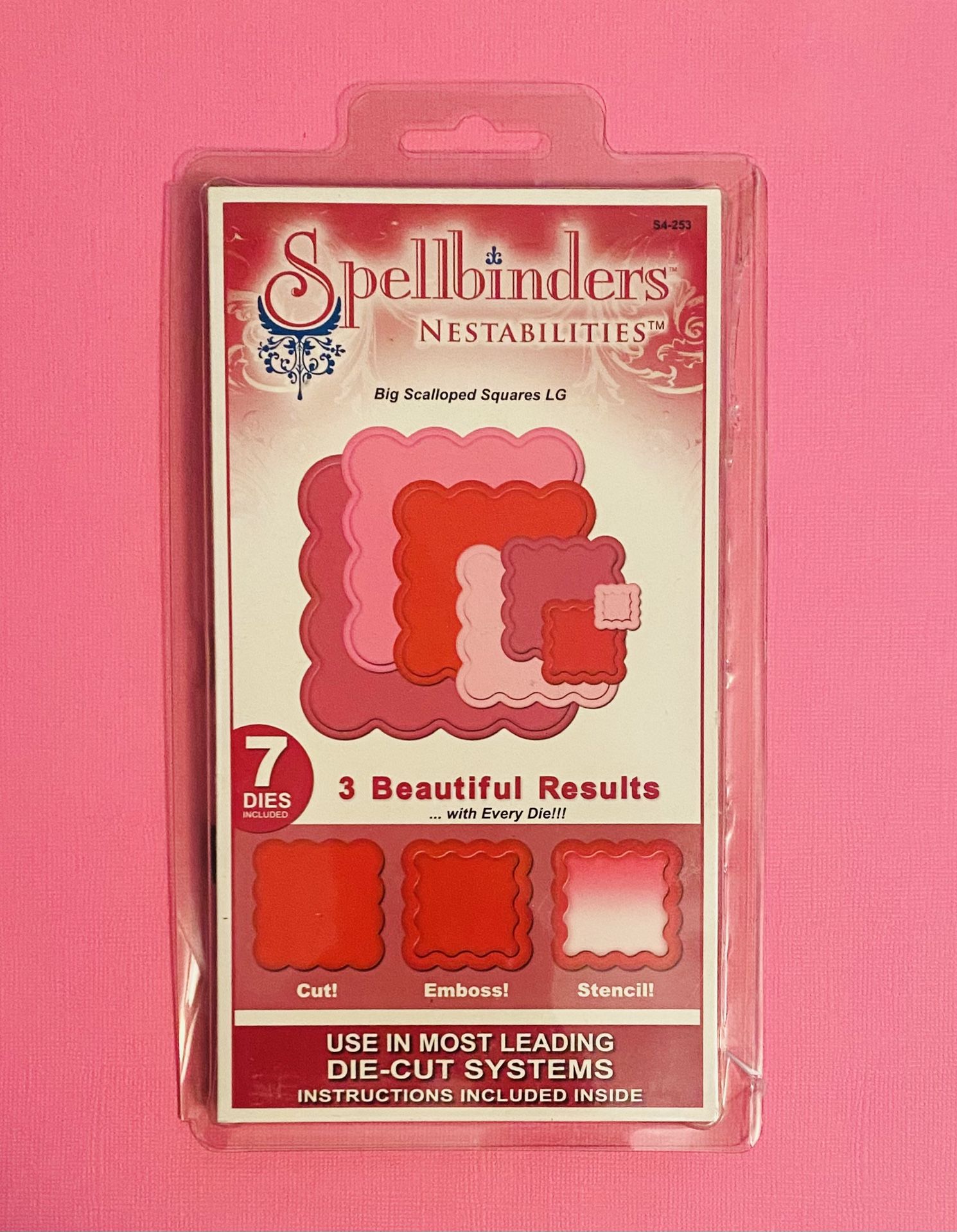 Spellbinders Big Scalloped Squares 7pc