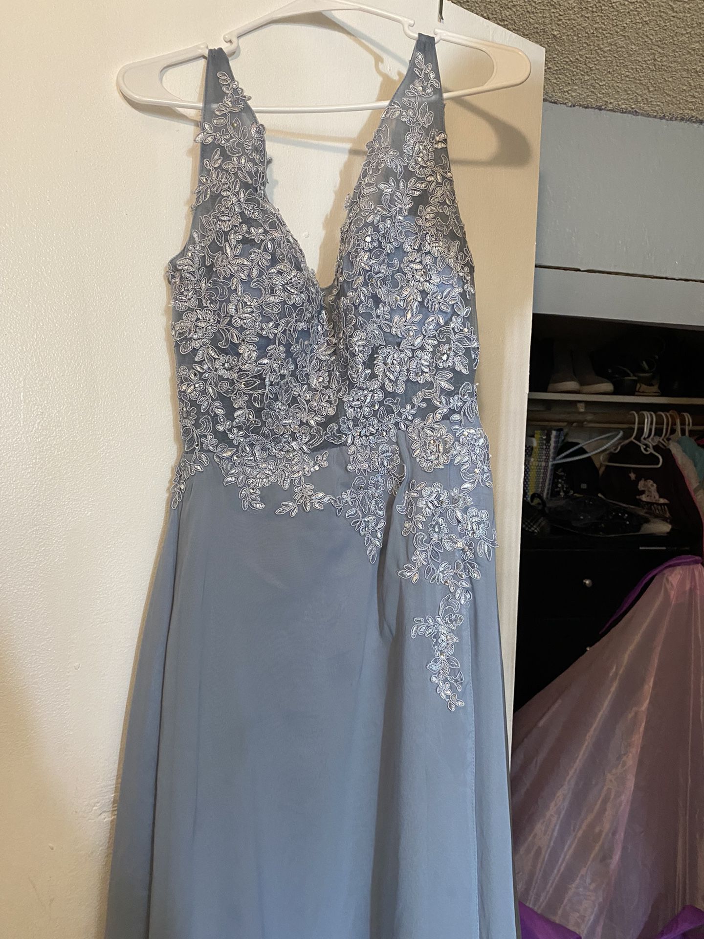 Bridesmaid Dress Dusty Blue Size 8