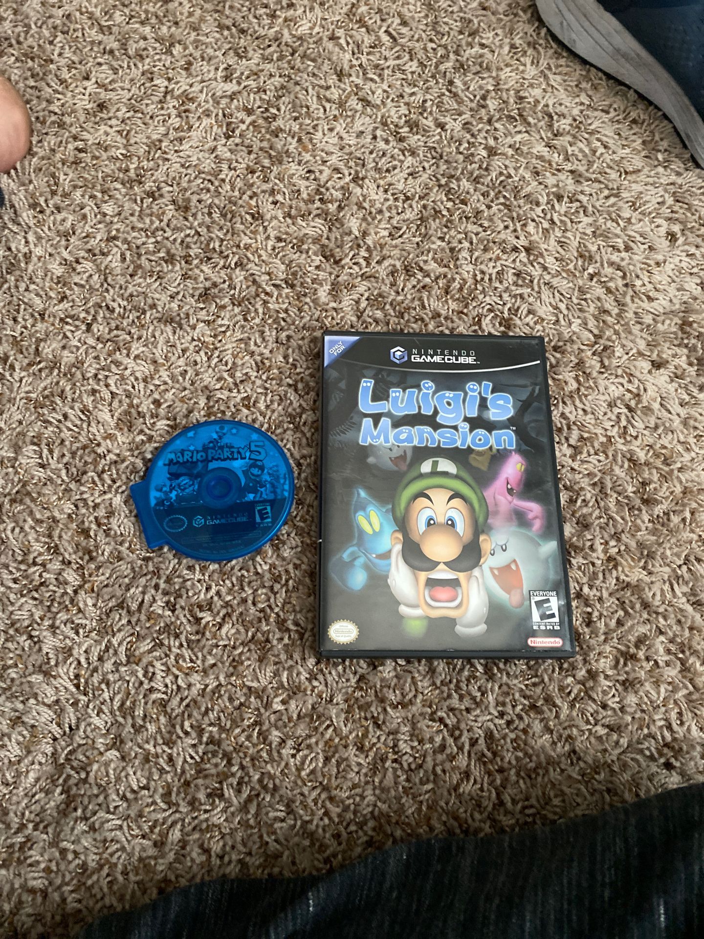 Mario party and Luigis mansion GameCube