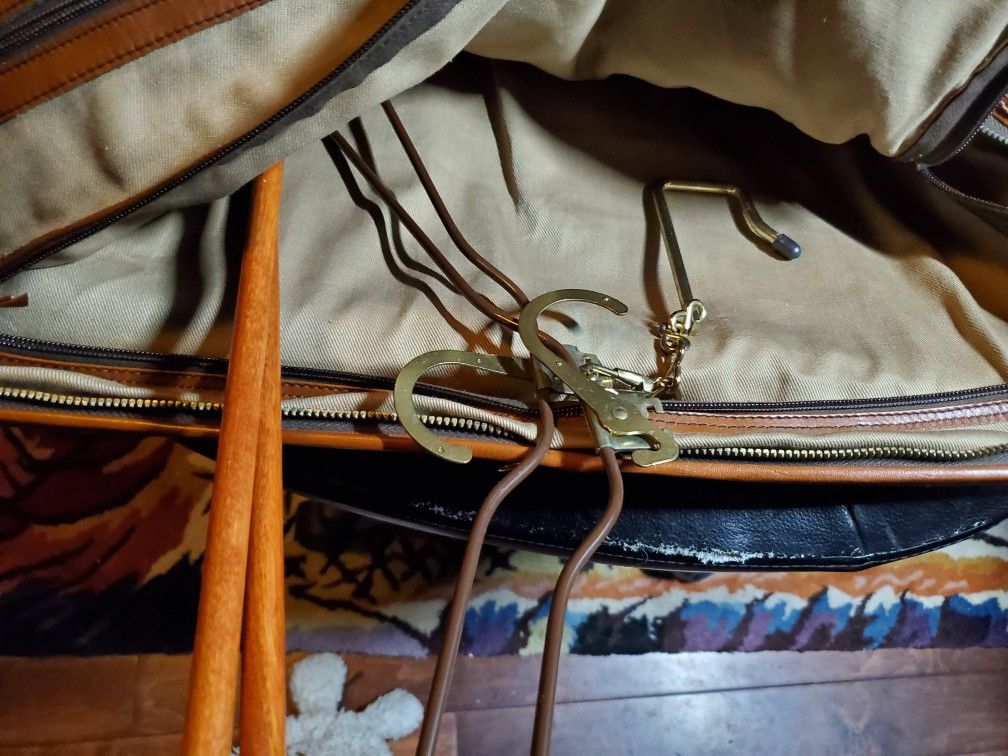 Vintage 1970s Tumi Leather Garment Bag
