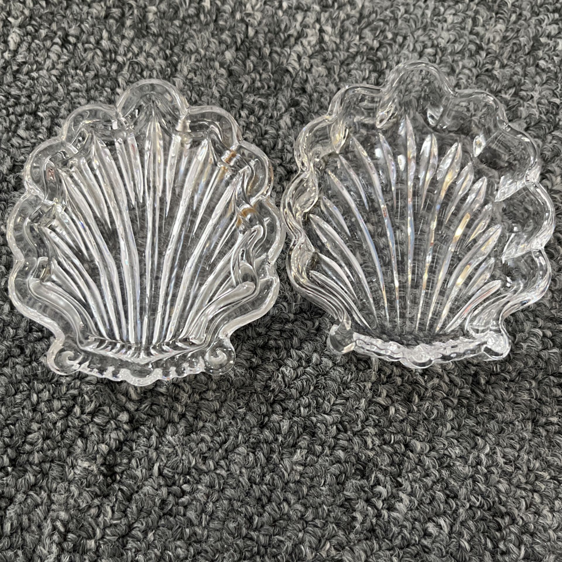 vintage Seashell Glass Trinket/Jewelry Holder