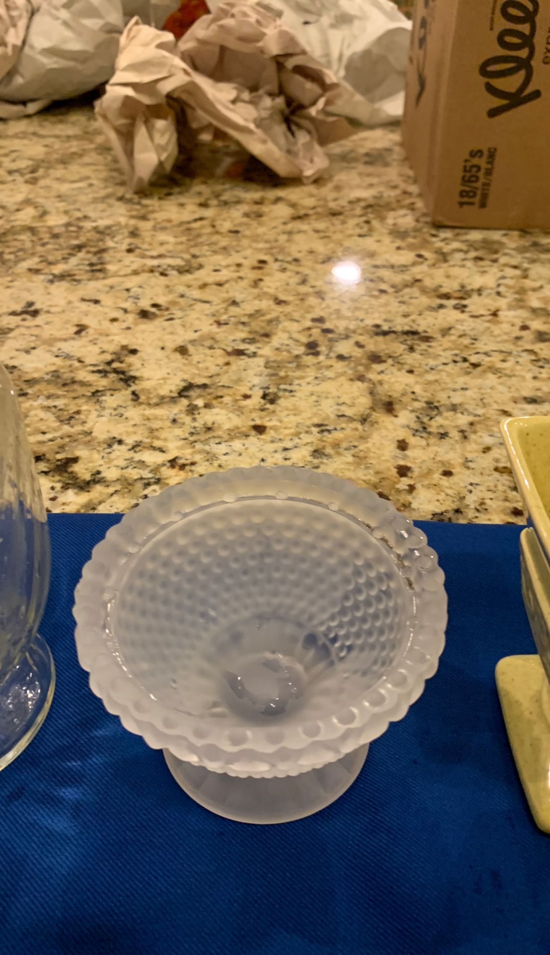 Lot of 4 various candy dishes, ice cream cup, Christmas tree candy holder