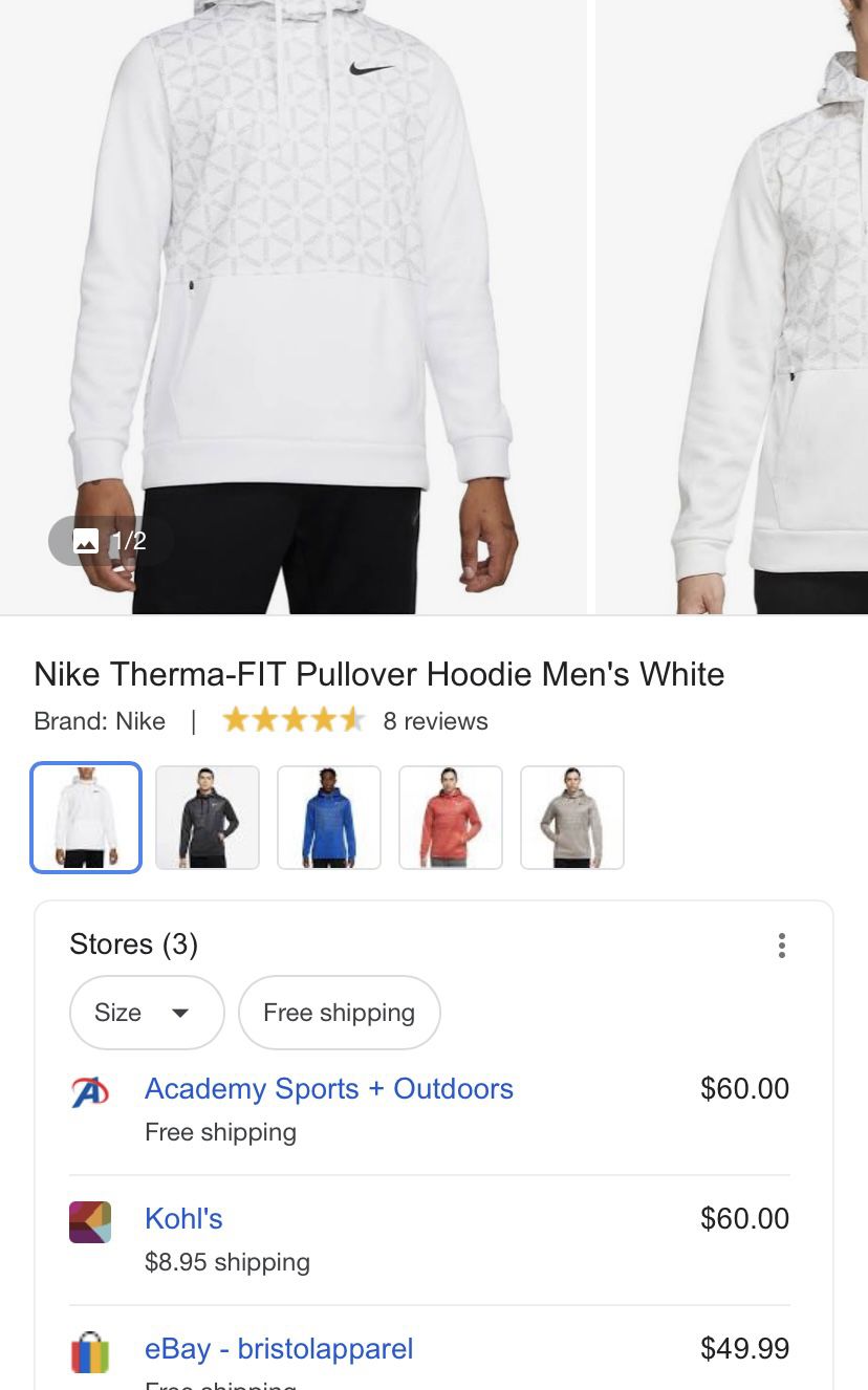 Nike Therma Men’s Hoodie - New With Tags!