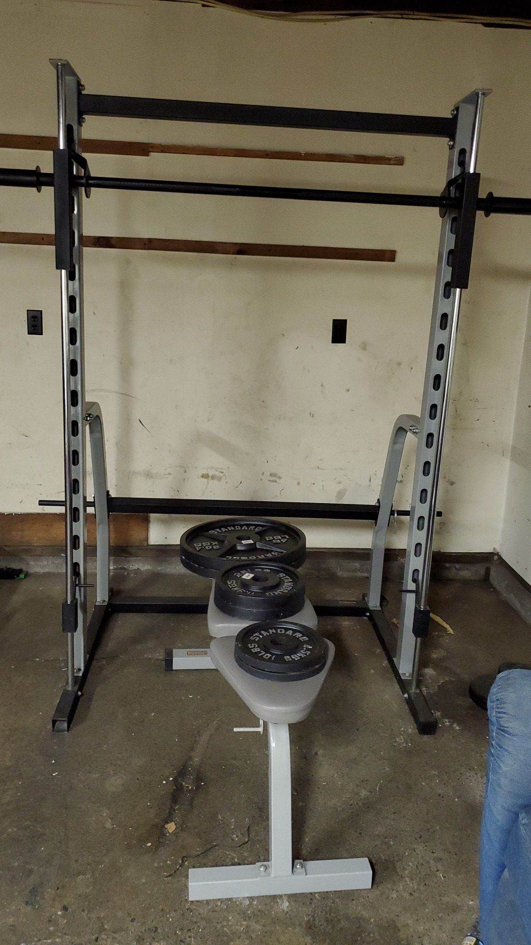 Black & gray metal frame Home gym