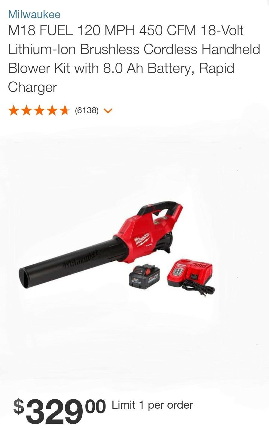 M18 FUEL 18-Volt Lithium-Ion Brushless Cordless Handheld Blower Kit