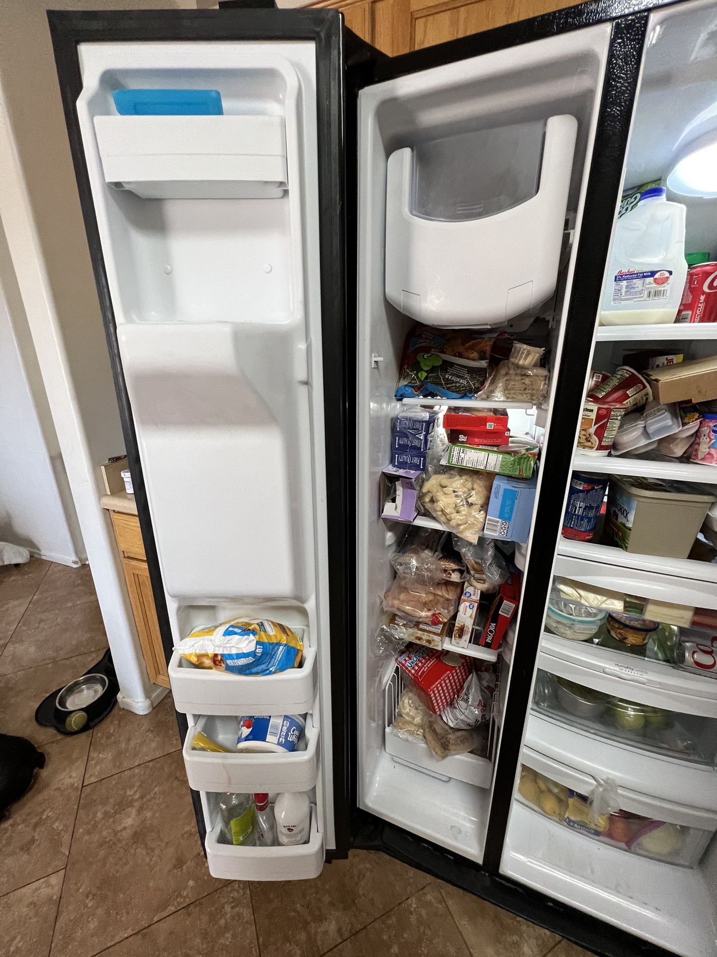 Black Refrigerator , Oven , Microwave, And Dishwasher 