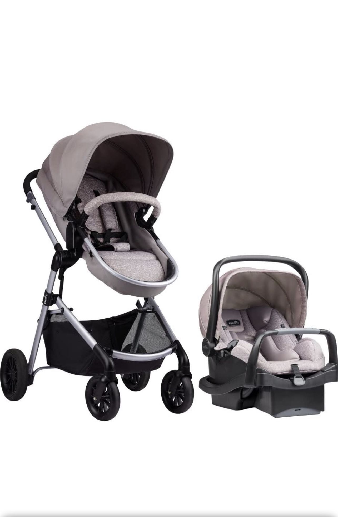 Brand New Evenflo Pivot Modular Travel System With Safemax car Seat