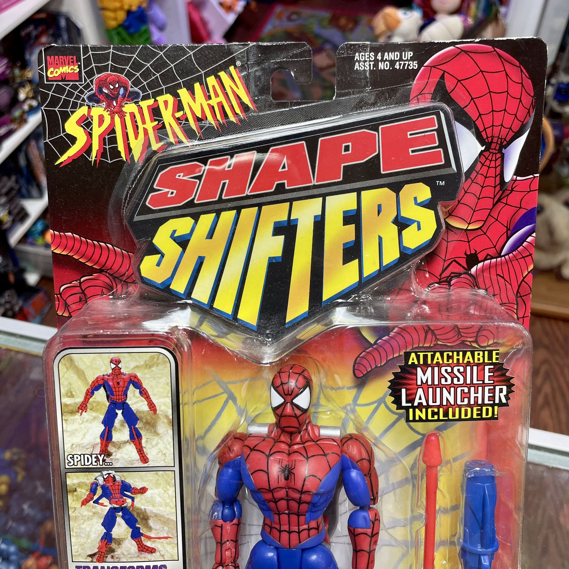 Vintage 1998 Toy Biz Shape Shifters Spider-Man Action Figure Toy NIB - Transforms Into Mega Mutant Monster Spider