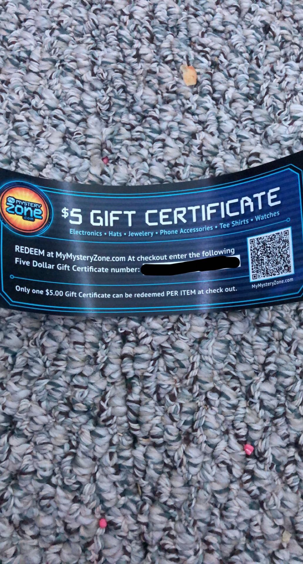 10 $5 Gift Certificate For {url removed}