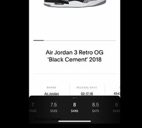 Jordan Black Cement 3  Thumbnail