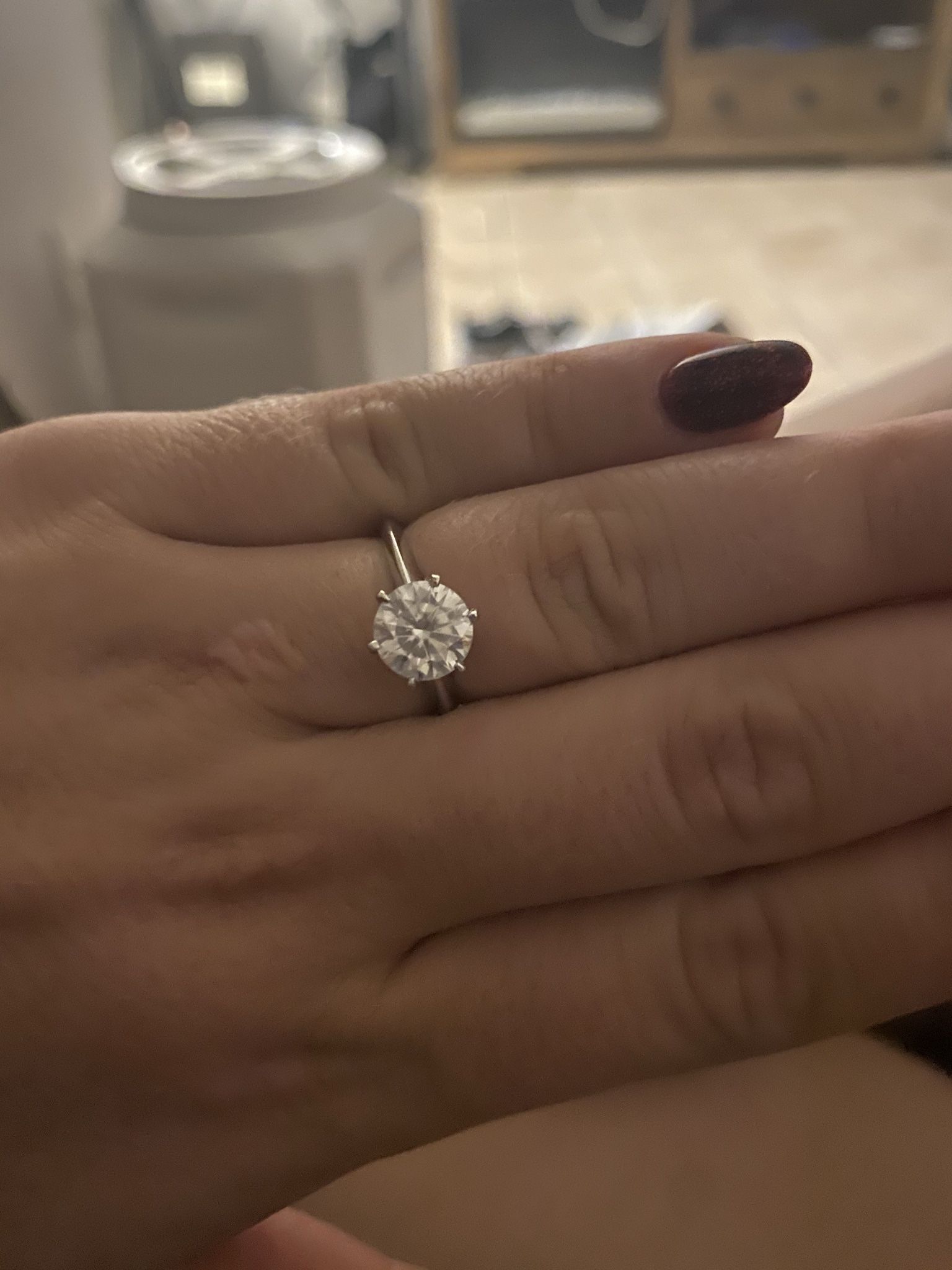 2 Ct Moisanite 18 Karat White Cold