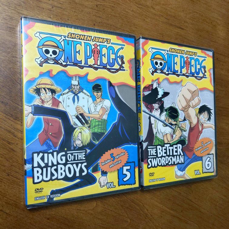 One Piece 4kids TV Dub Anime DVD Vol 5 & 6 BRAND NEW SEALED 