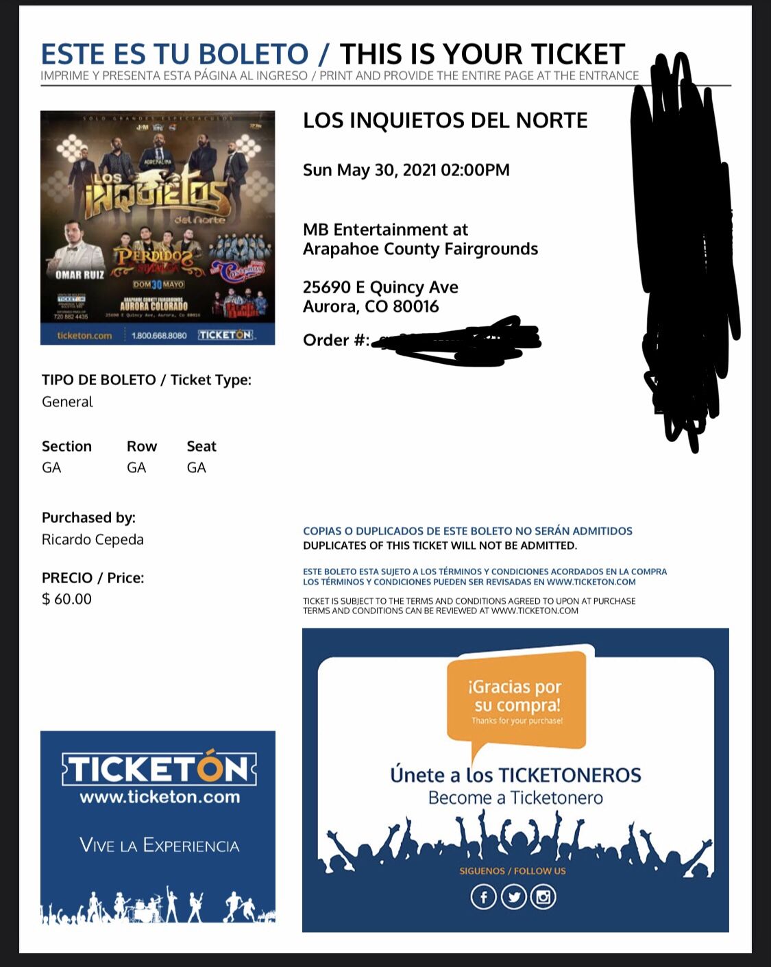 Los Inquietos Ticket Electronico Free
