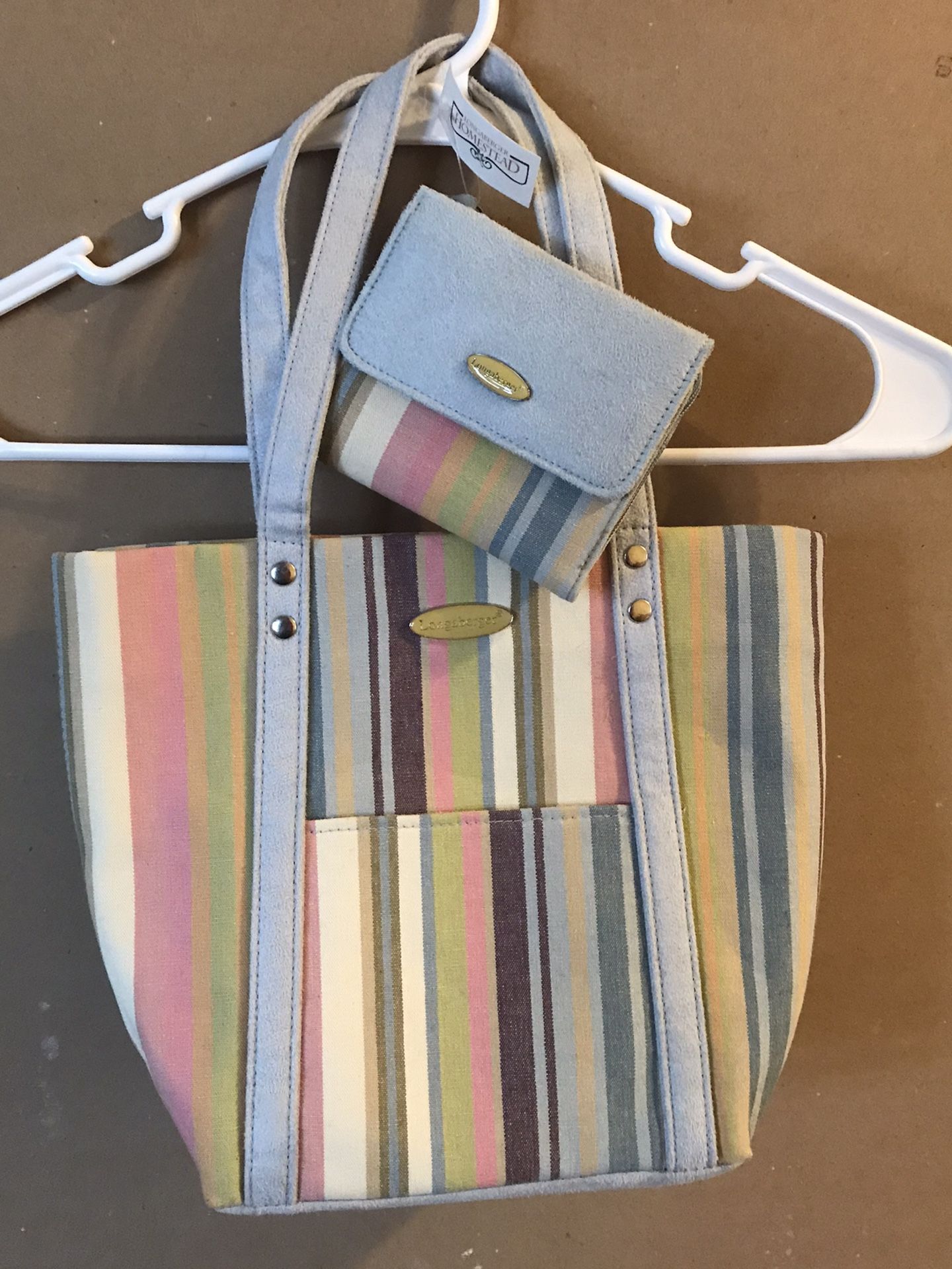 Girls Longaberger bag & wallet NWT