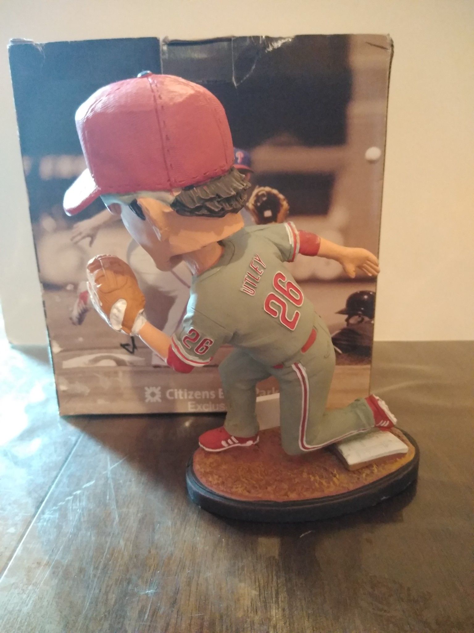 Phillies chase Utley bobblehead in box