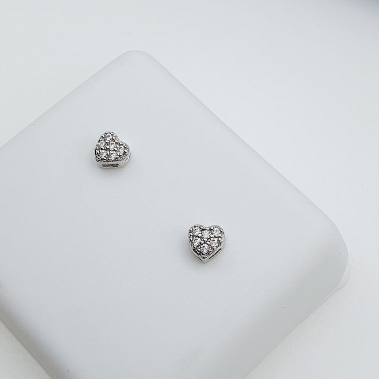 "925 Sterling Silver Plated CZ Earrings, INUS1BR042