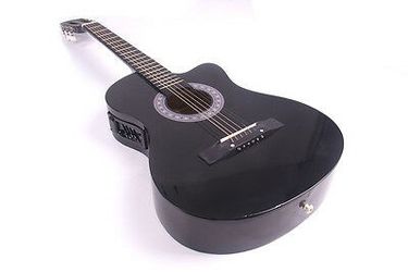 Acoustic electric guitar. NEW! With bag and tuner! Thumbnail