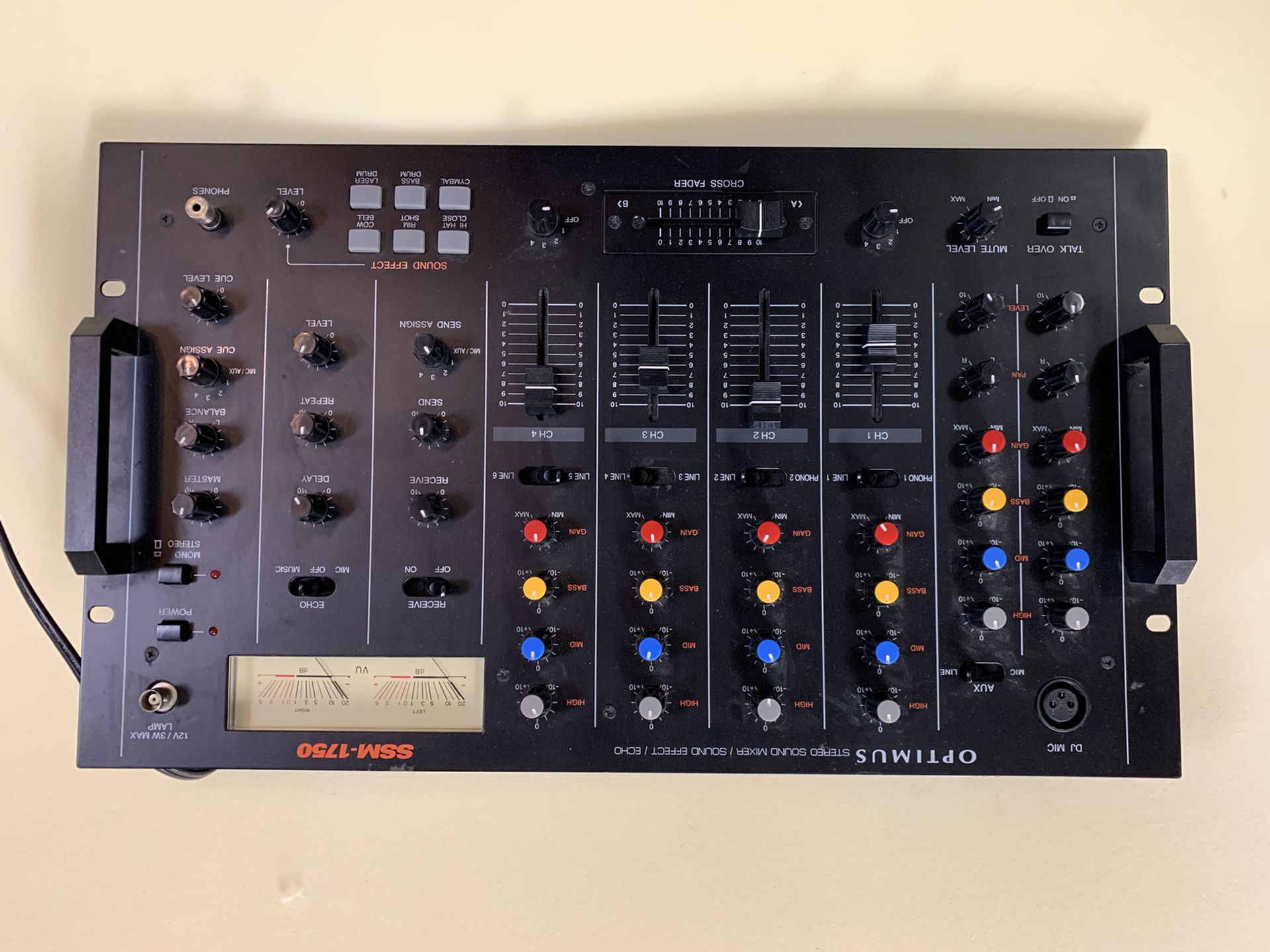 Vintage Analog Stereo Mixer Board