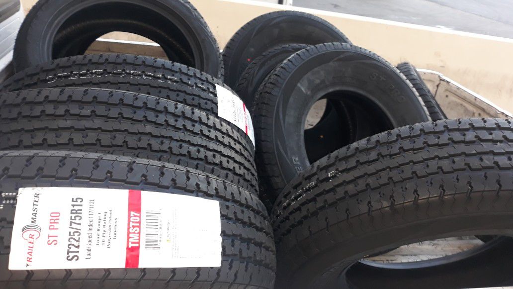 st225 75 r25 trailers tires. 4new 10ply $260