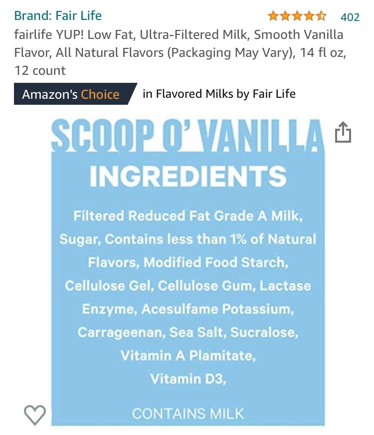 Fairlife YUP! Smooth Vanilla Flavor, 12 Pack