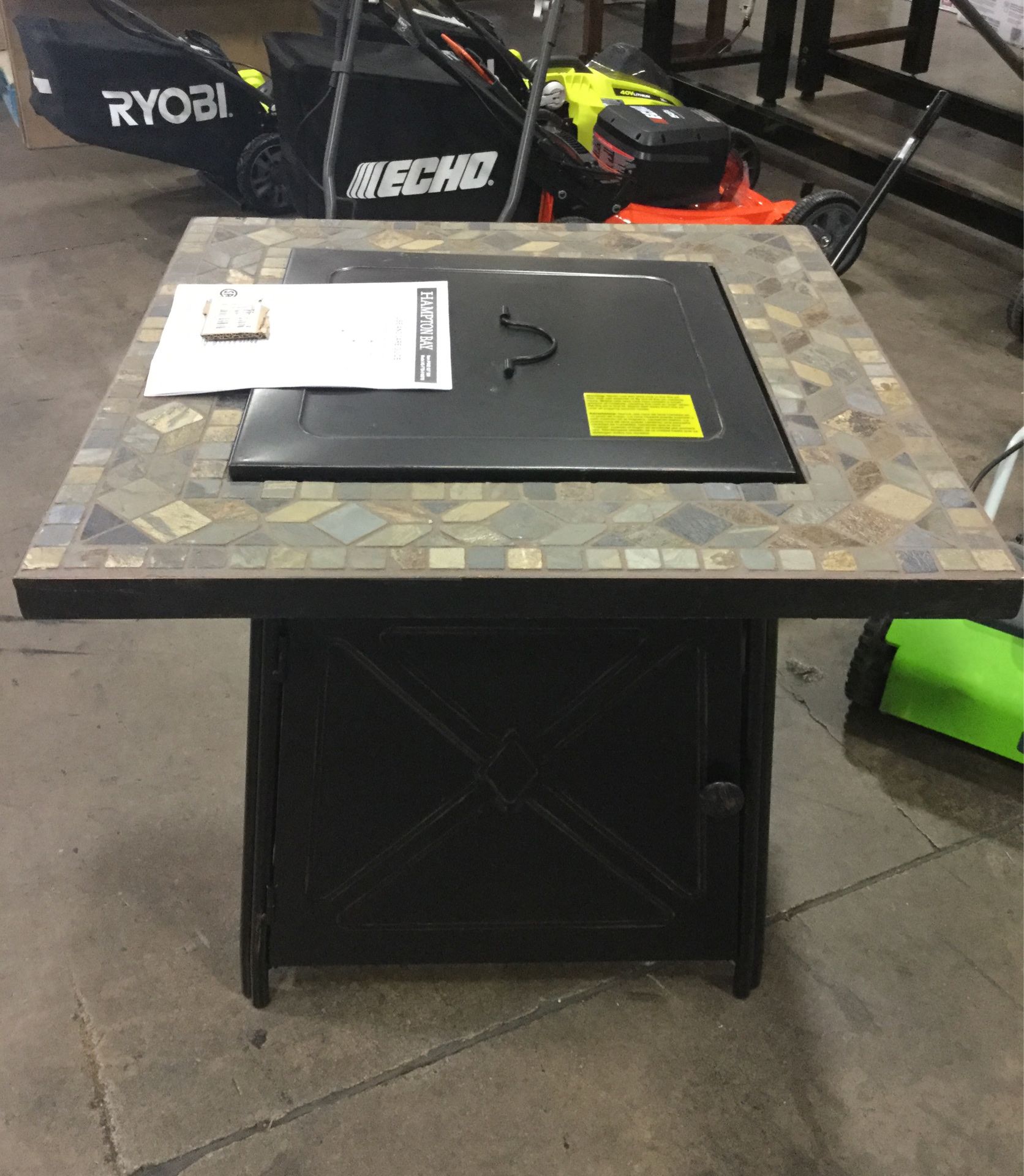 Hampton Bay Cross Ridge Gas Fire Pit Table