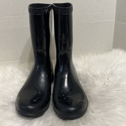 UGG Kids  Girls Black Raana Rain Boots Size 3 Thumbnail