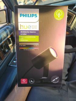 **PHILLIPS hue*~* PERSONAL WiRELESS LIGHTING SYSTEM, SMART HOME SYSTEM / OUTDOOR ACCENT LIGHT VARIABLE COLOR CHANGING OUTDooR AMBIENT SPOT  LiGHT!¡** Thumbnail