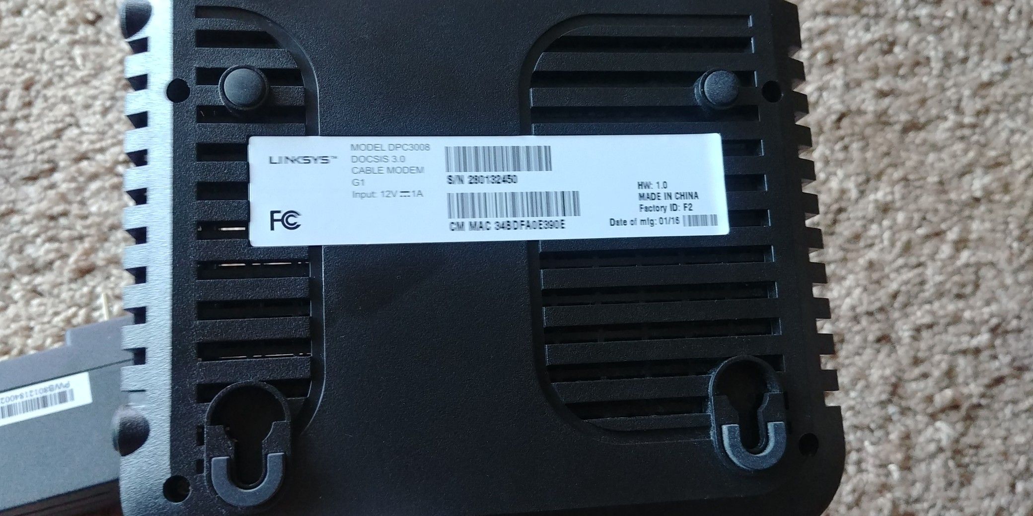 Cisco DPC3008 (Comcast, TWC, Cox Version) DOCSIS 3.0 Cable Modem