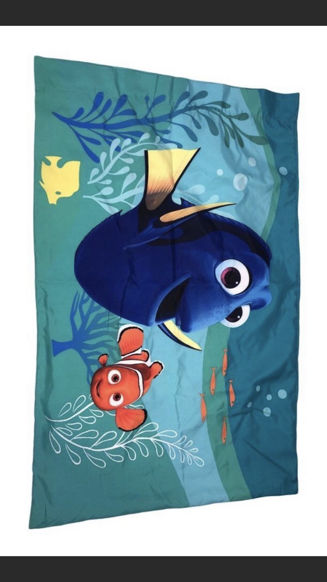 Mermaid Tail Blue Sequin Blanket Soft Fleece Nemo Pillow Case Bedding Kids Lot