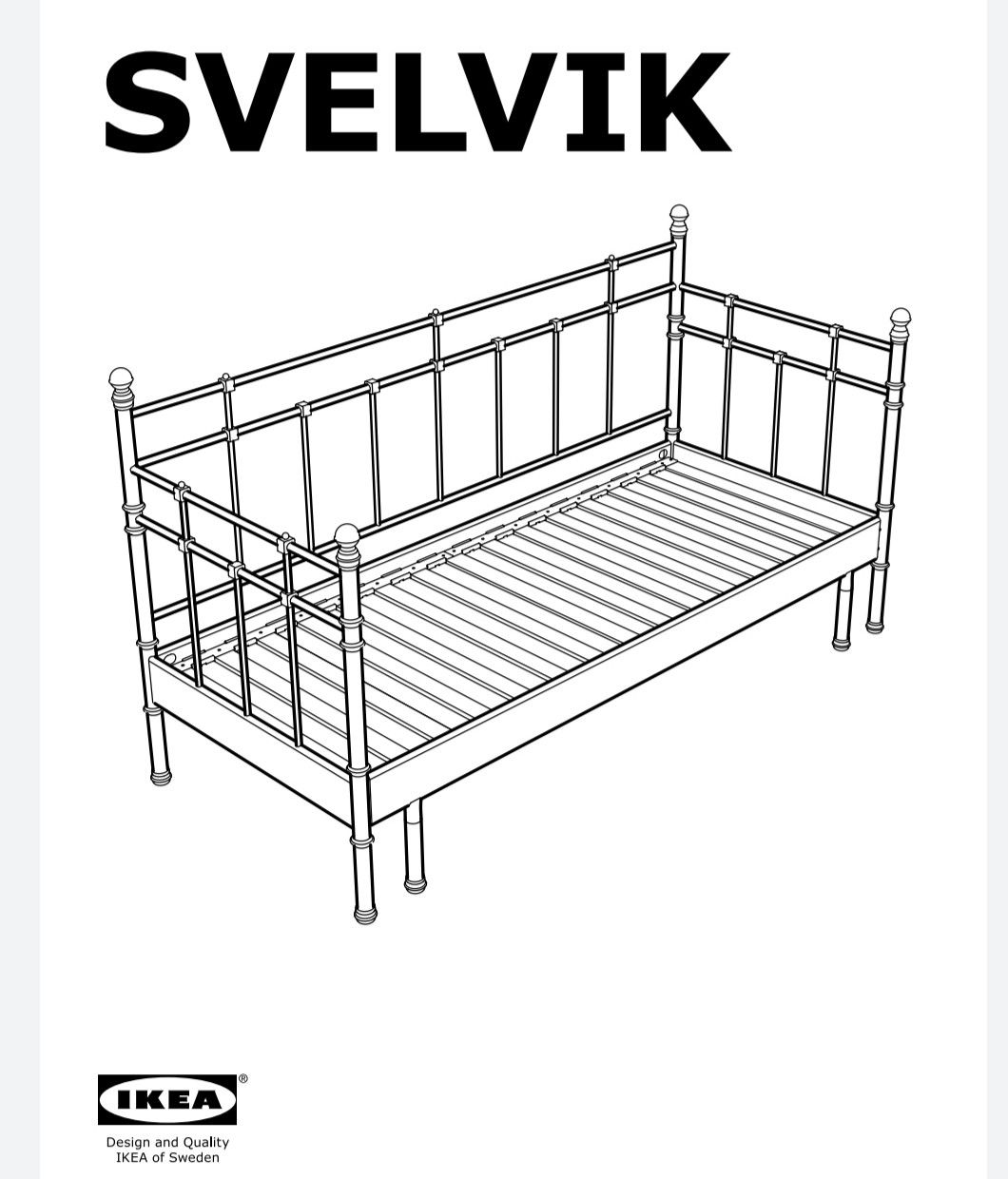 Svelvik 16739 Daybed Frame For In, Ikea Svelvik Full Size Black Bed Frame