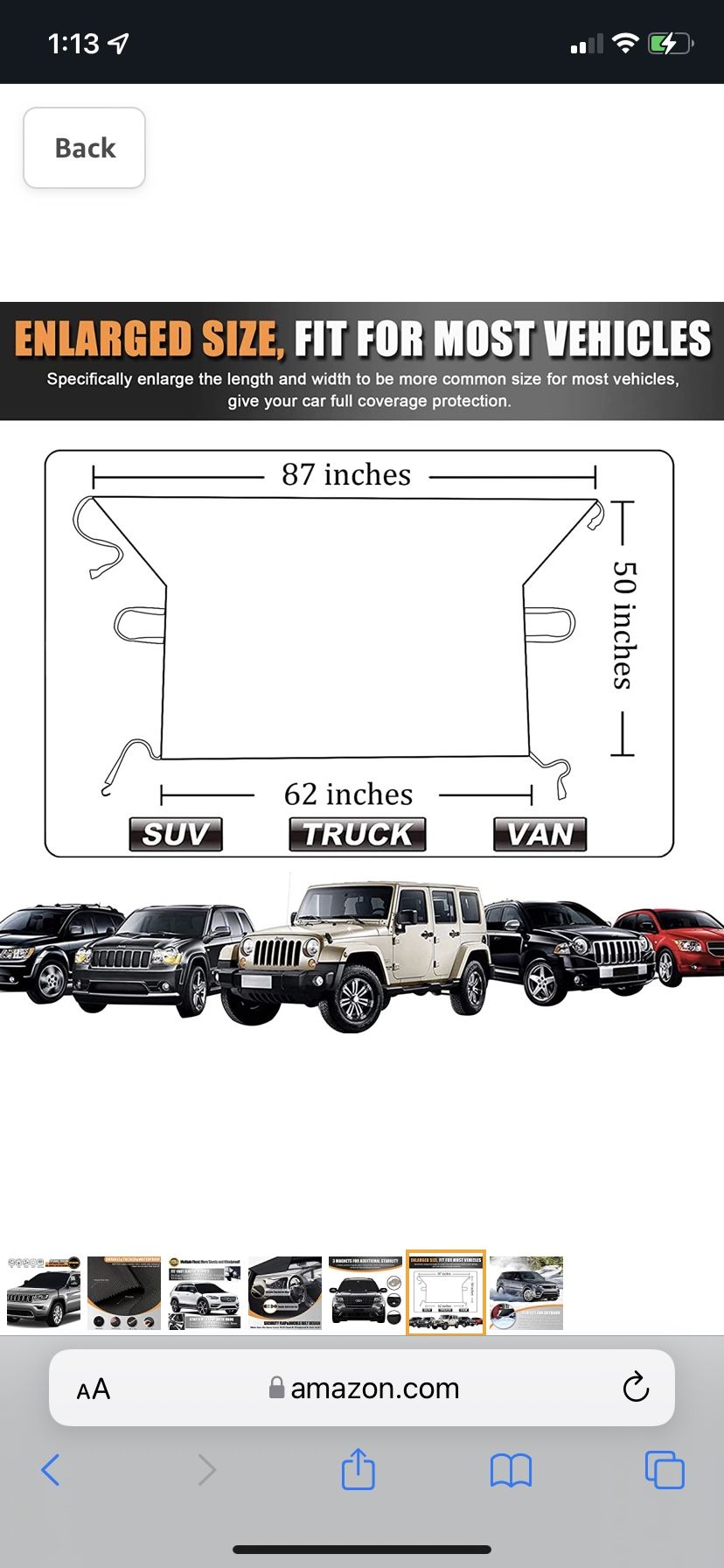 Windshield Snow Cover