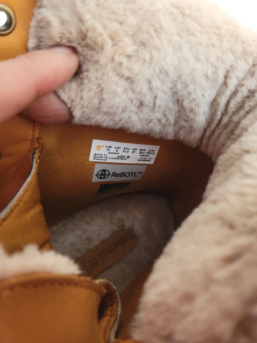 Timberland Lucia Faux Fur Lined Leather Boot 10