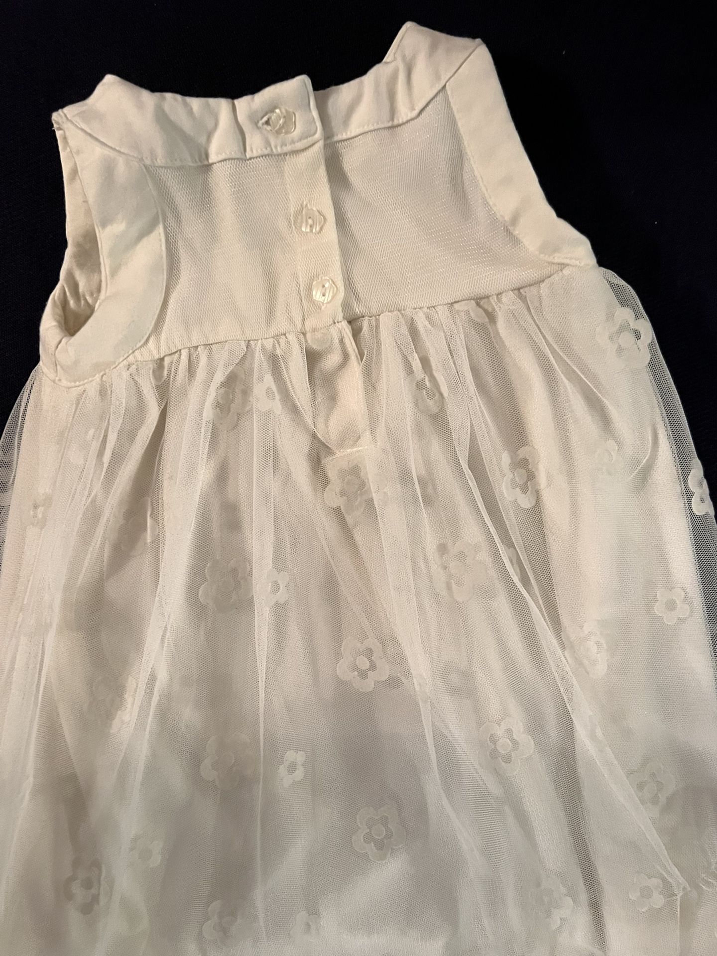 All White baby girl formal dress